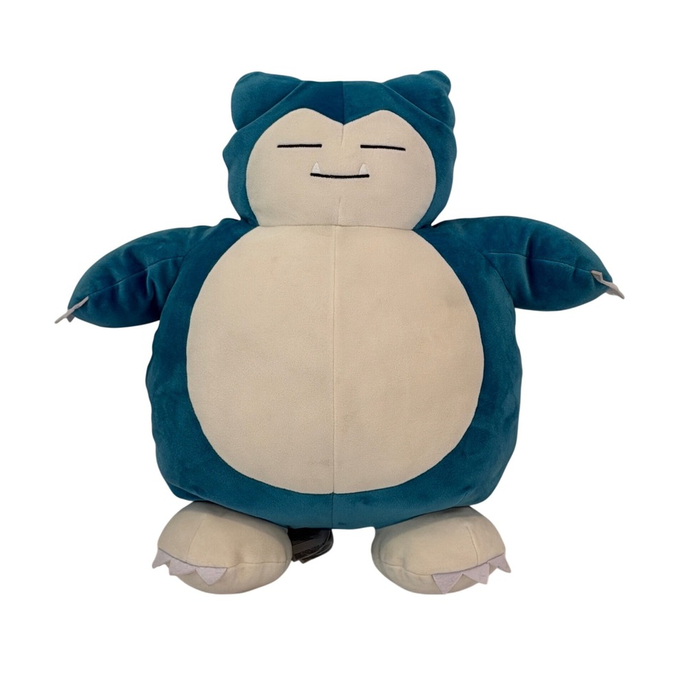 Pokemon Snorlax Plush 15 Inch Stuffed Animal Toy Blue Cream 2024 Authentic